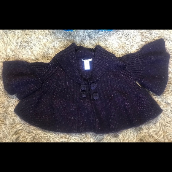 Nanette Leopore Purple Lurex Cropped Sweater EUC - Picture 8 of 8